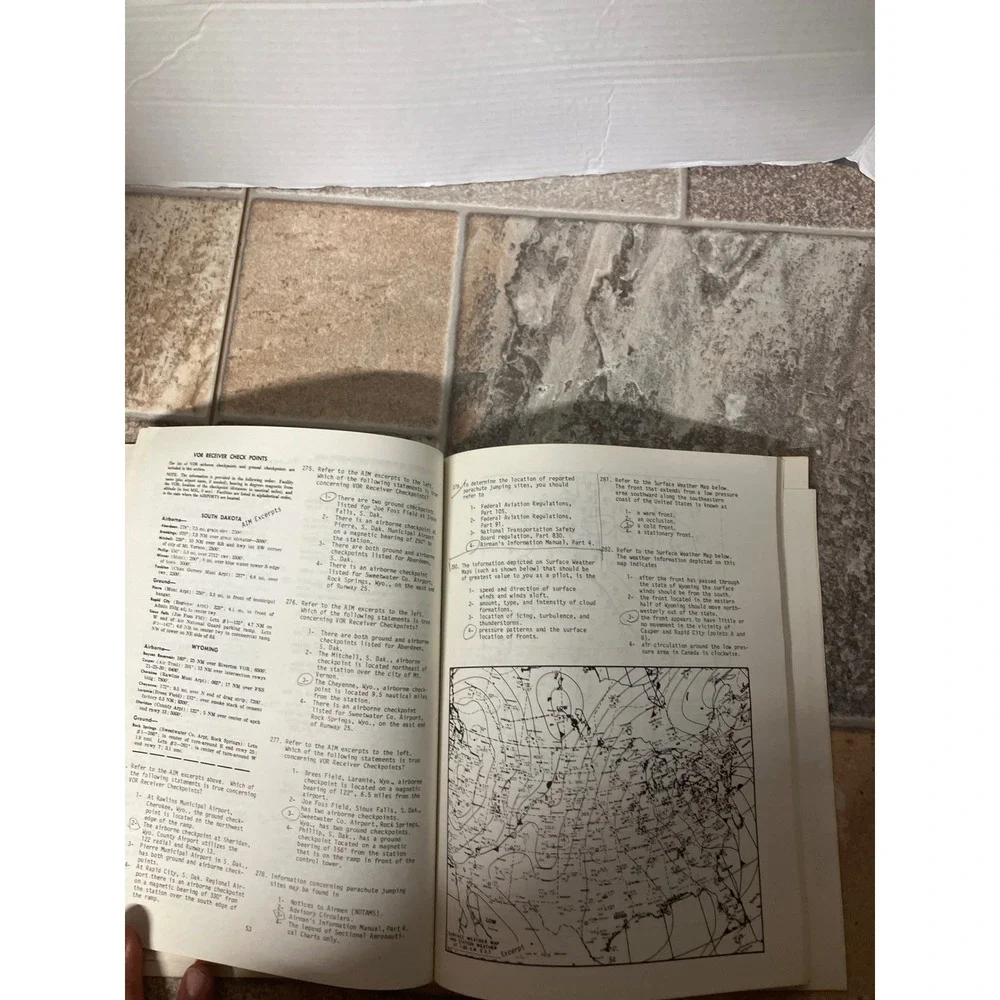 1977 Private Pilot Airplane Written Test Guide FAA Commercial Flight Study Book